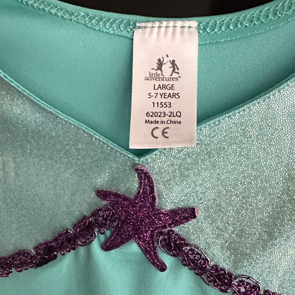 Girls' Teal and Purple Mermaid Costume Dress - Kids Halloween - Picture 3 of 8